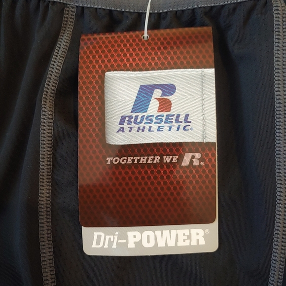 NWT Russell Athletic Compression Leggings, Men's Size L, Black/Grey - Picture 5 of 10